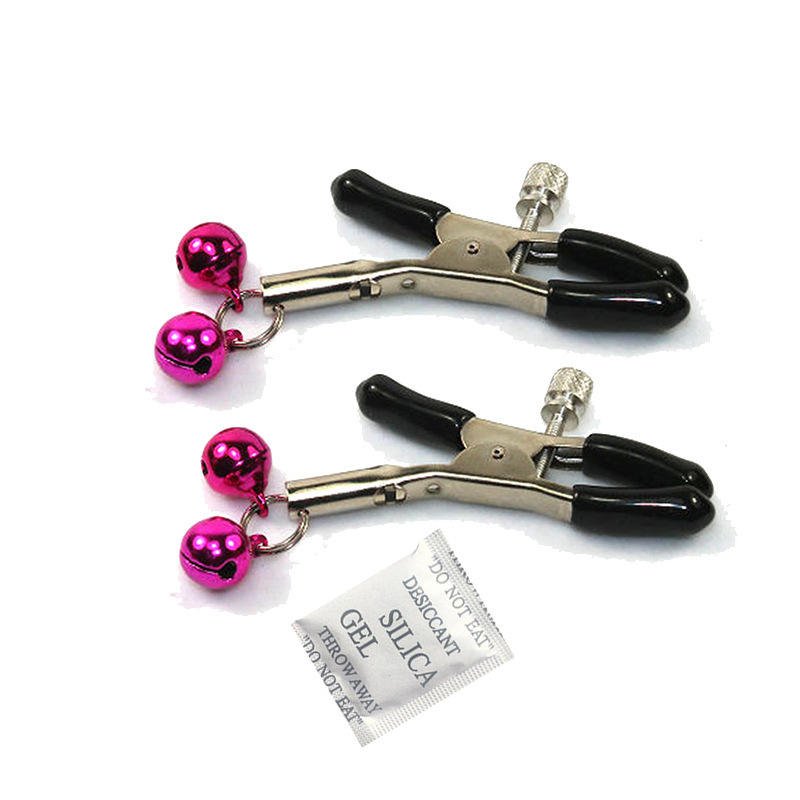 Metal Nipple Clamps with Bells Fetish BDSM Bondage Breast Clips Nipple Stimulator - Lovetoys wholesales shop