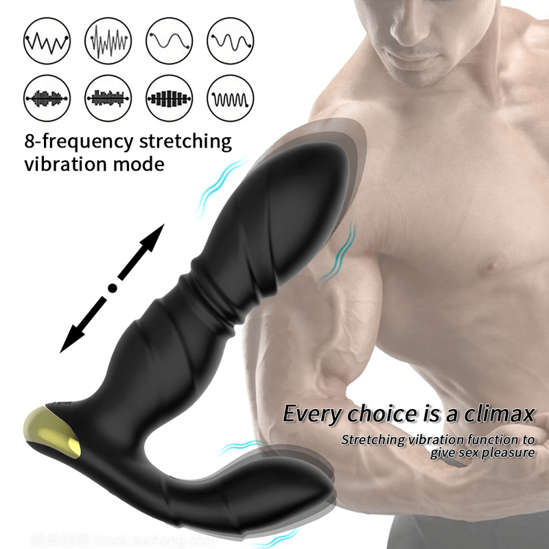 Multiple Stimulation Prostate Massager Anal Telescopic Vibrator Sex Toys - Lovetoys wholesales shop