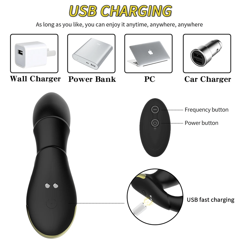 Multiple Stimulation Prostate Massager Anal Telescopic Vibrator Sex Toys - Lovetoys wholesales shop