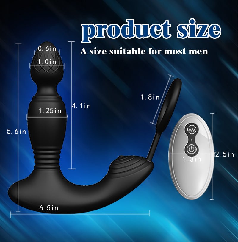 MV - X29027 Prostate Rotation Anal Plug with Cock Ring - Lovetoys wholesales shop