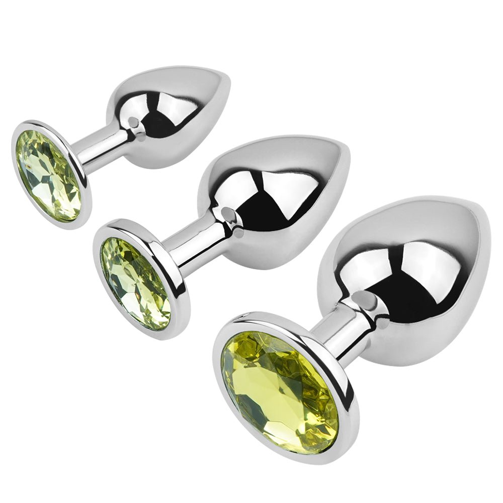 MV - X2989 Diamond Glass Butt Plug - L - Lovetoys wholesales shop