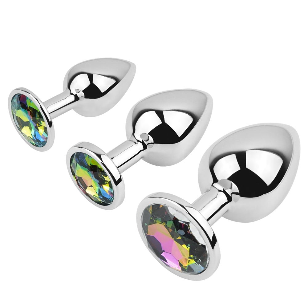 MV - X2989 Diamond Glass Butt Plug - L - Lovetoys wholesales shop