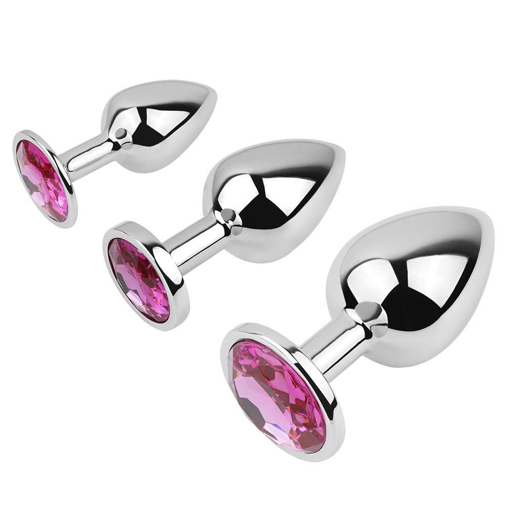 MV - X2989 Diamond Glass Butt Plug - L - Lovetoys wholesales shop