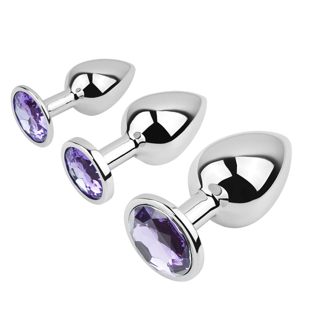 MV - X2989 Diamond Glass Butt Plug - L - Lovetoys wholesales shop