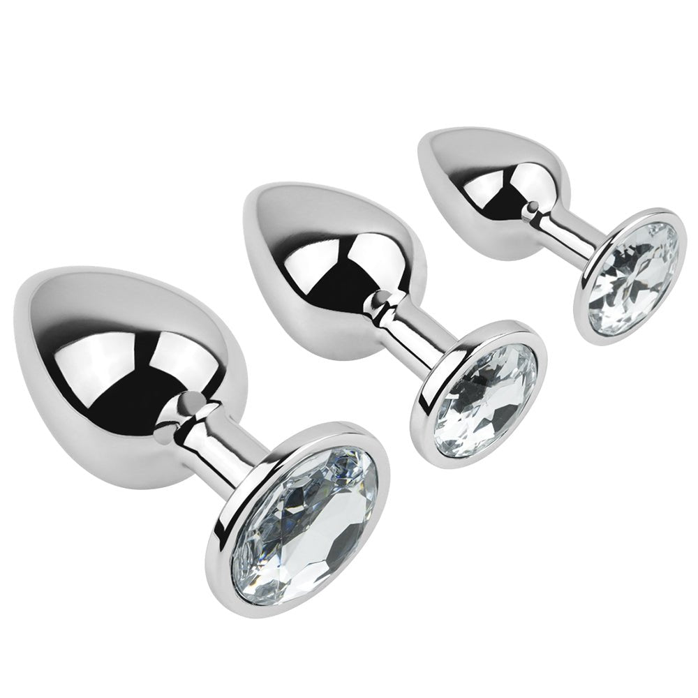 MV - X2989 Diamond Glass Butt Plug - L - Lovetoys wholesales shop