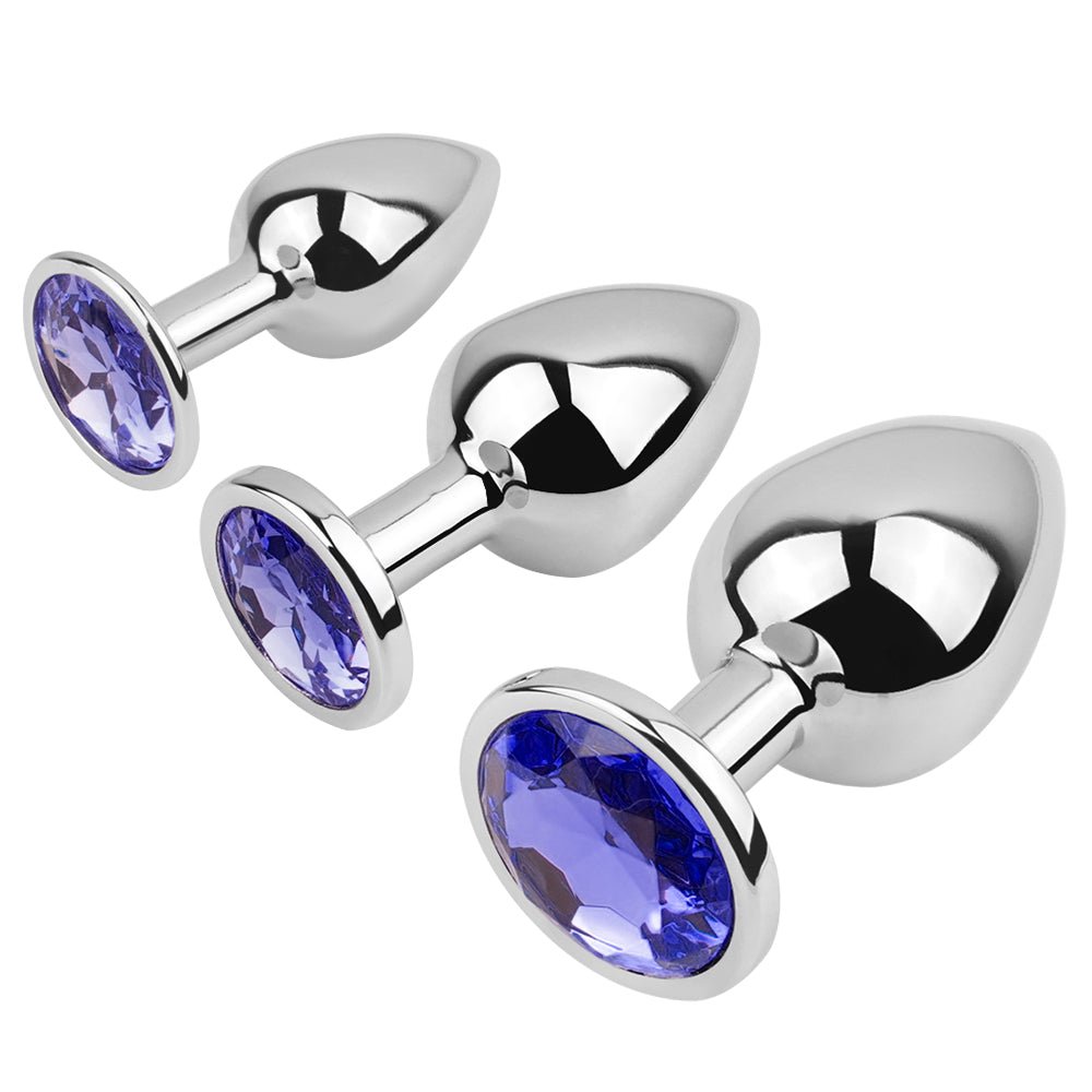 MV - X2989 Diamond Glass Butt Plug - L - Lovetoys wholesales shop