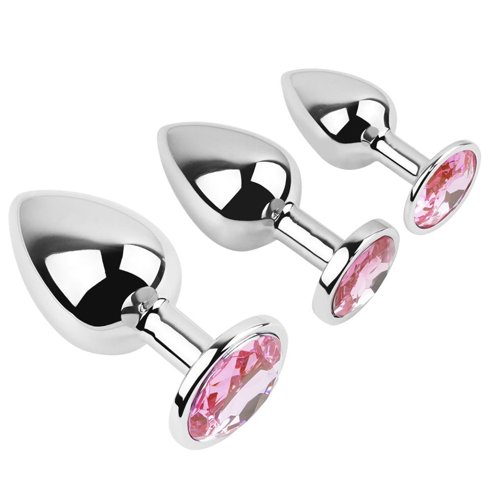 MV - X2989 Diamond Glass Butt Plug - L - Lovetoys wholesales shop