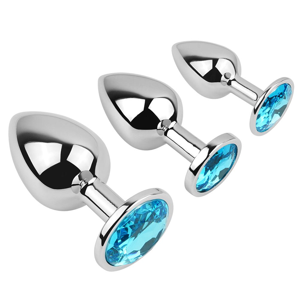 MV - X2989 Diamond Glass Butt Plug - L - Lovetoys wholesales shop