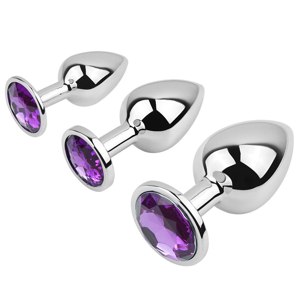 MV - X2989 Diamond Glass Butt Plug - L - Lovetoys wholesales shop