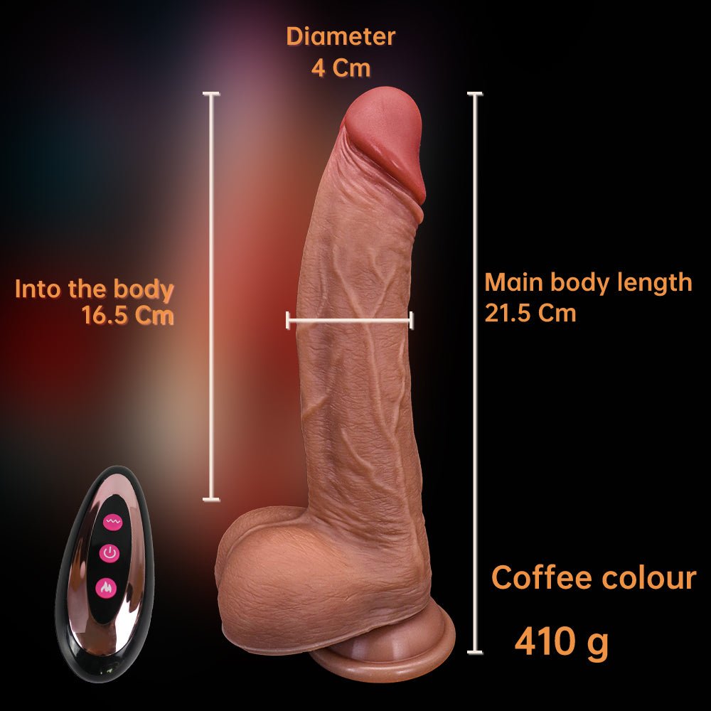 MV - X4434 Realistic Swinging & Warming Silicone Vibrating Dildo - Lovetoys wholesales shop