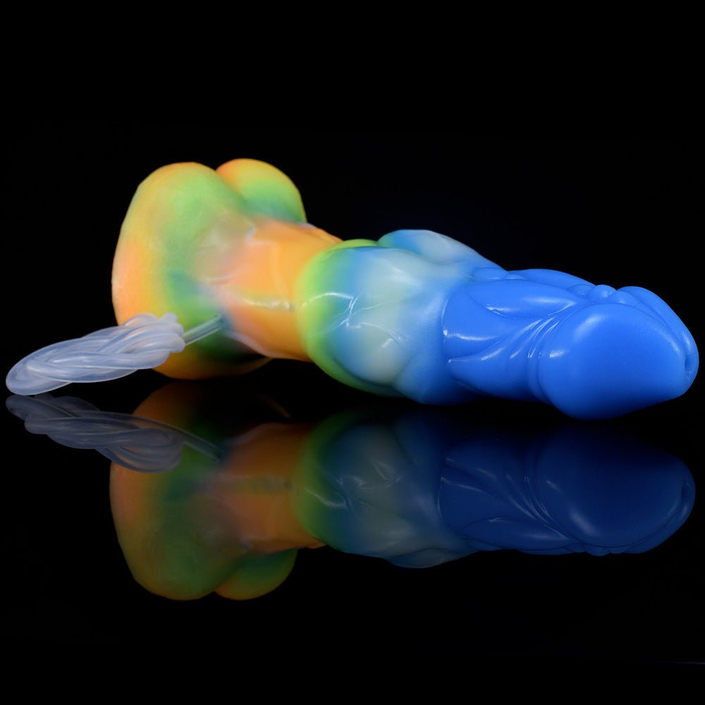 MV - X4558B Triple Function Squirting Luminous Silicone Dildo - Lovetoys wholesales shop