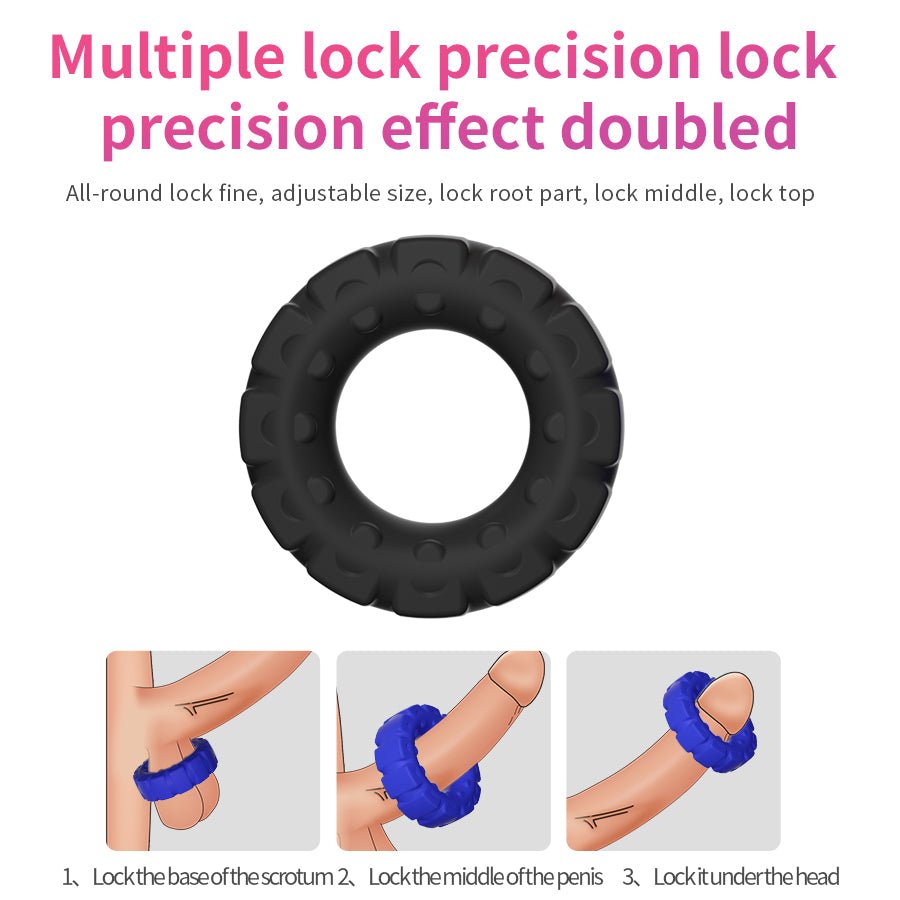MV - X7045 Tread Ultimate Tire Cock Ring - BALCK - Lovetoys wholesales shop