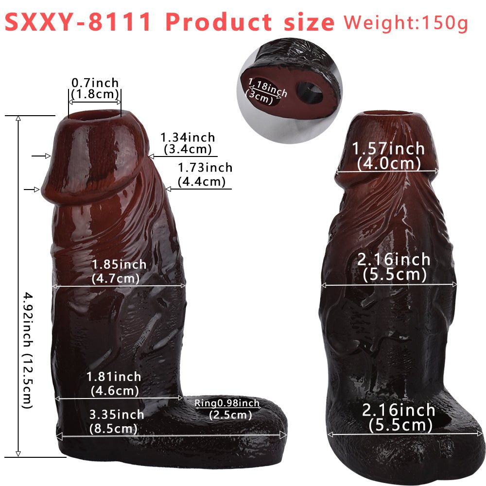 MV - X7076D Huge Realistic Dildo Sleeve for Enlargement - Lovetoys wholesales shop
