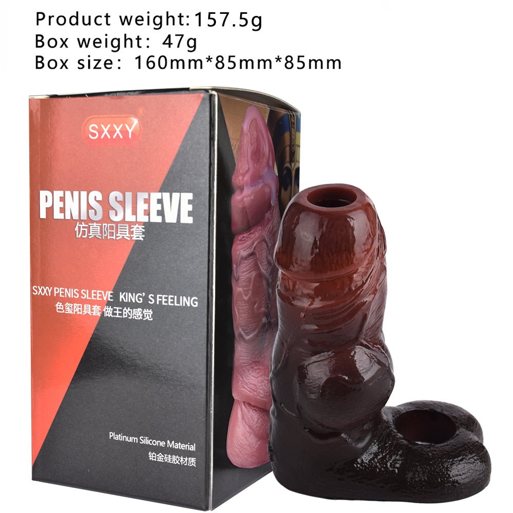MV - X7076E Huge Realistic Dildo Sleeve for Enlargement - Lovetoys wholesales shop