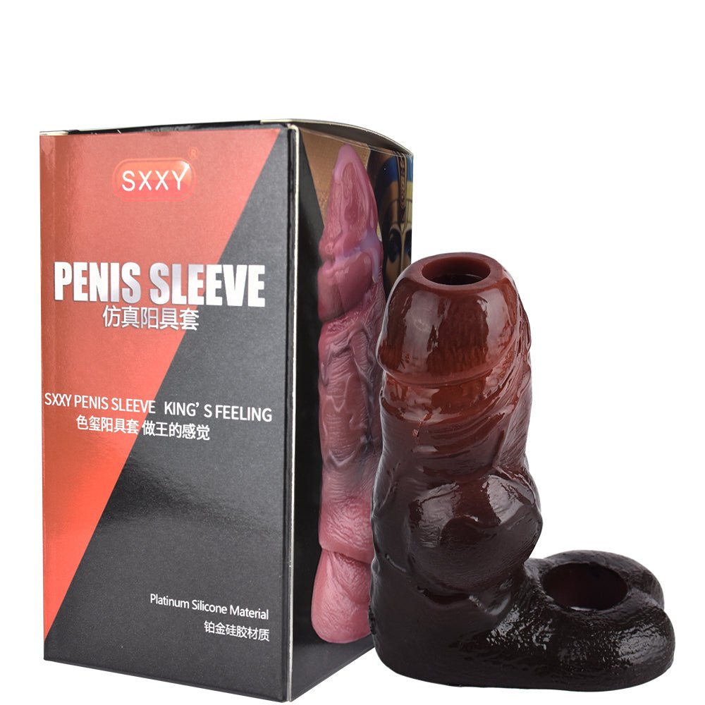 MV - X7076E Huge Realistic Dildo Sleeve for Enlargement - Lovetoys wholesales shop