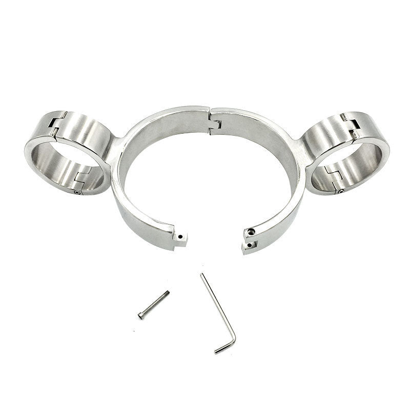 MW - X1220 Heavy Duty Neck - Wrist Siamese Handcuffs - Lovetoys wholesales shop