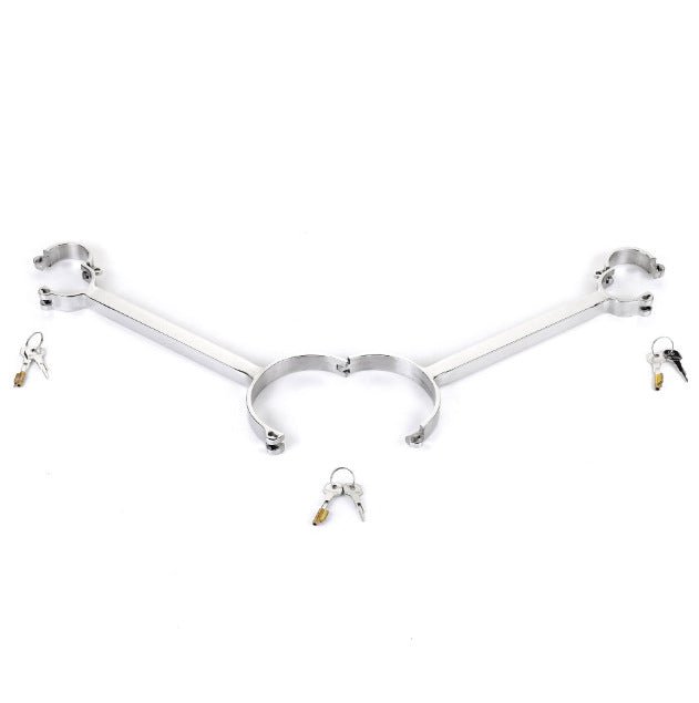 MW - X1302 Silver Stainless Steel Collar Cuffs - Lovetoys wholesales shop