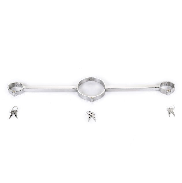 MW - X1302 Silver Stainless Steel Collar Cuffs - Lovetoys wholesales shop