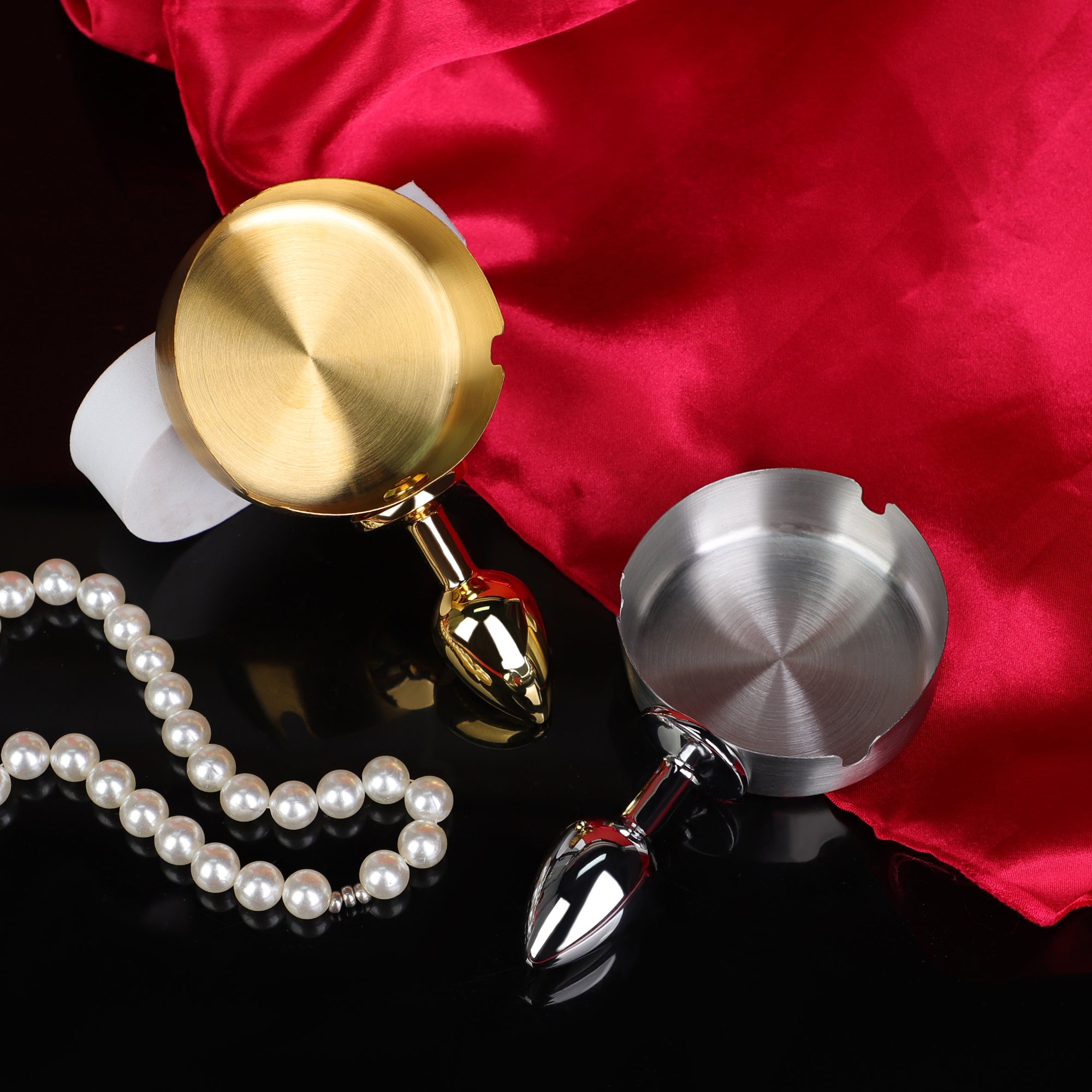 MW - X1645 Anal Sex Toys Aesthetic Stainless Steel Ashtray Butt Plug - Lovetoys wholesales shop