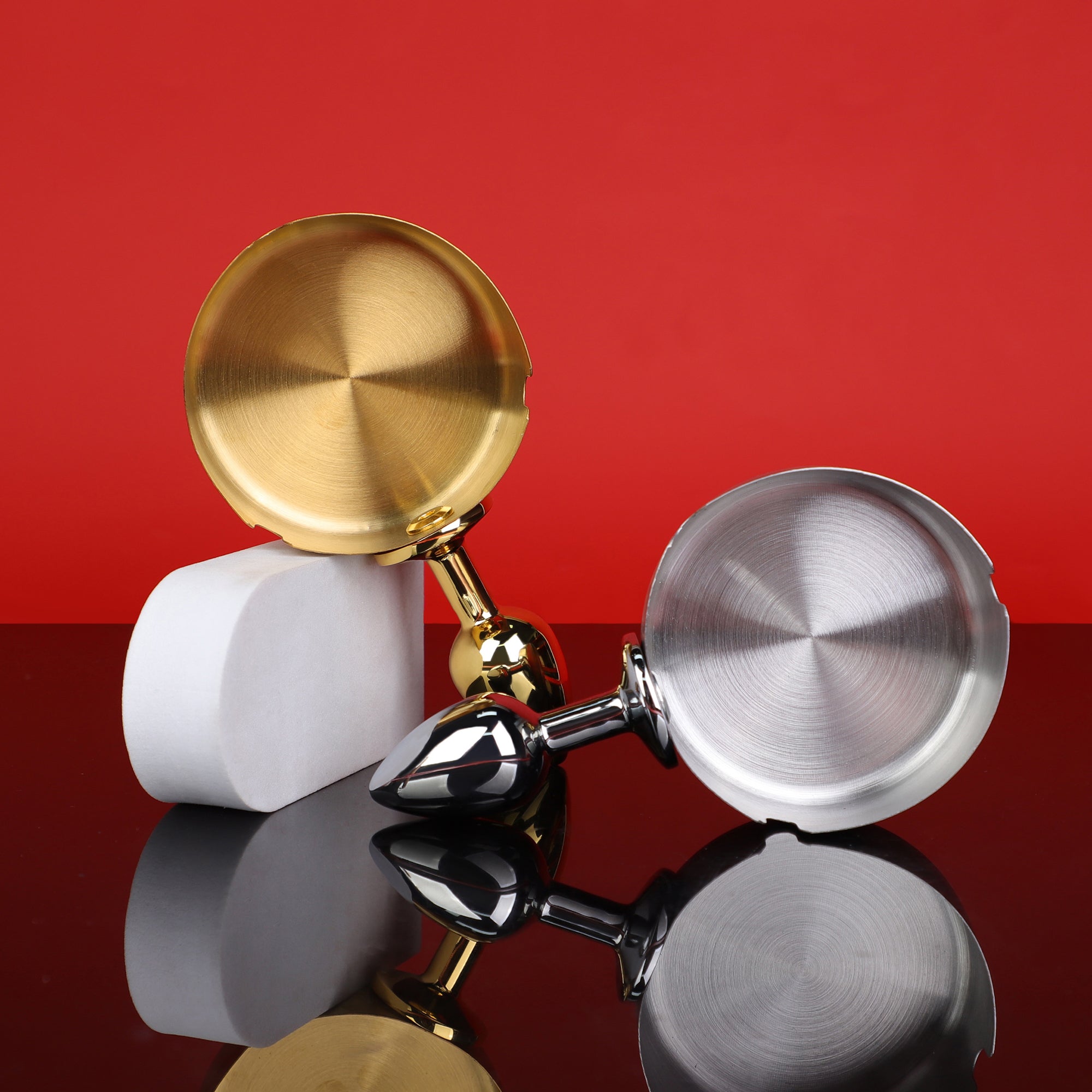 MW - X1645 Anal Sex Toys Aesthetic Stainless Steel Ashtray Butt Plug - Lovetoys wholesales shop