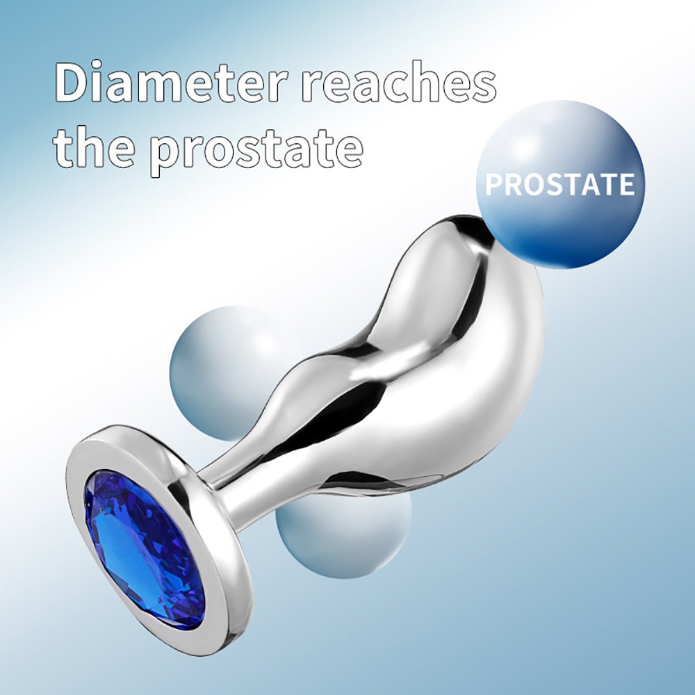 MW - X1656 Anal Sex Toys Metal Diamond Prostate Butt Plug - Lovetoys wholesales shop