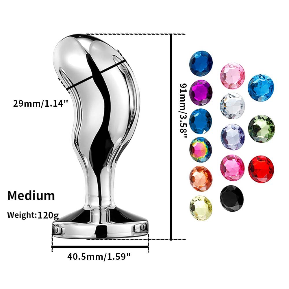 MW - X1656 Anal Sex Toys Metal Diamond Prostate Butt Plug - Lovetoys wholesales shop