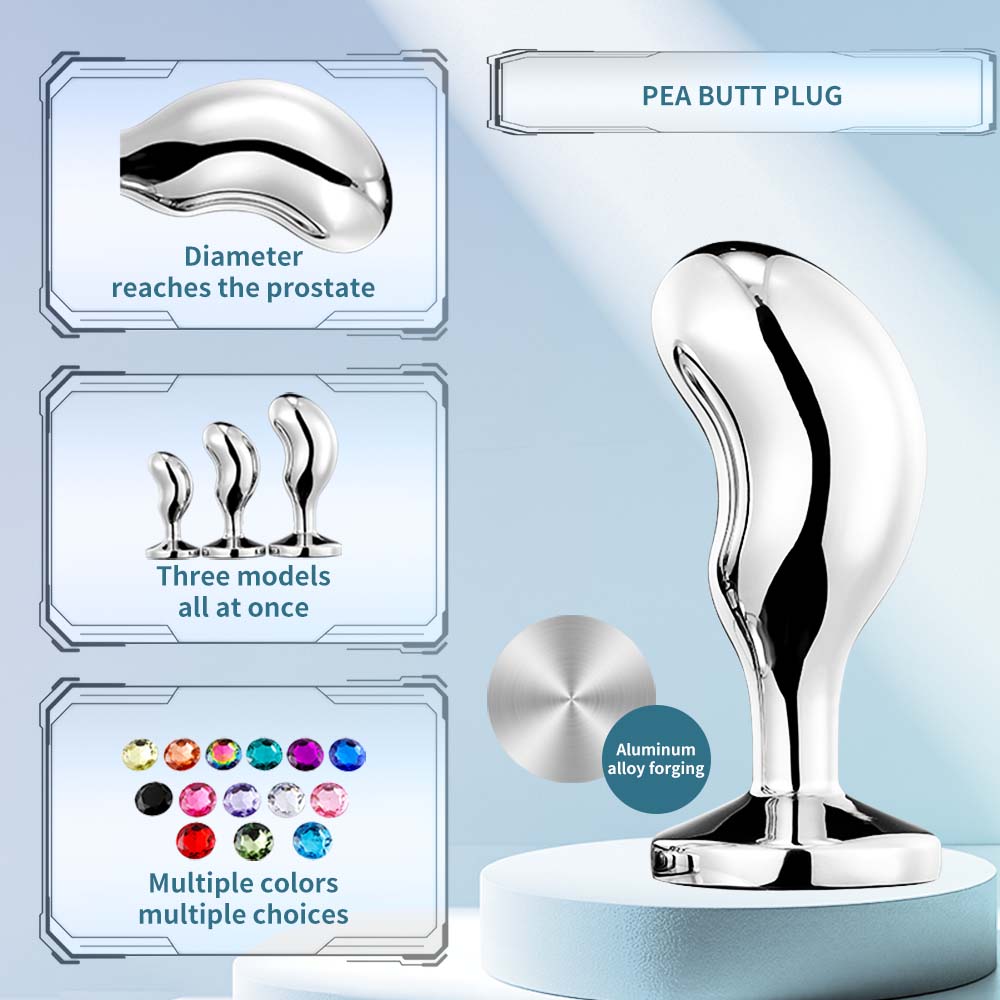MW - X1656 Anal Sex Toys Metal Diamond Prostate Butt Plug - Lovetoys wholesales shop