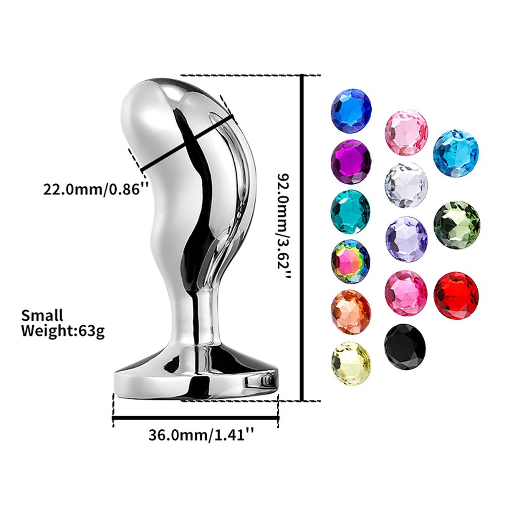 MW - X1656 Anal Sex Toys Metal Diamond Prostate Butt Plug - Lovetoys wholesales shop
