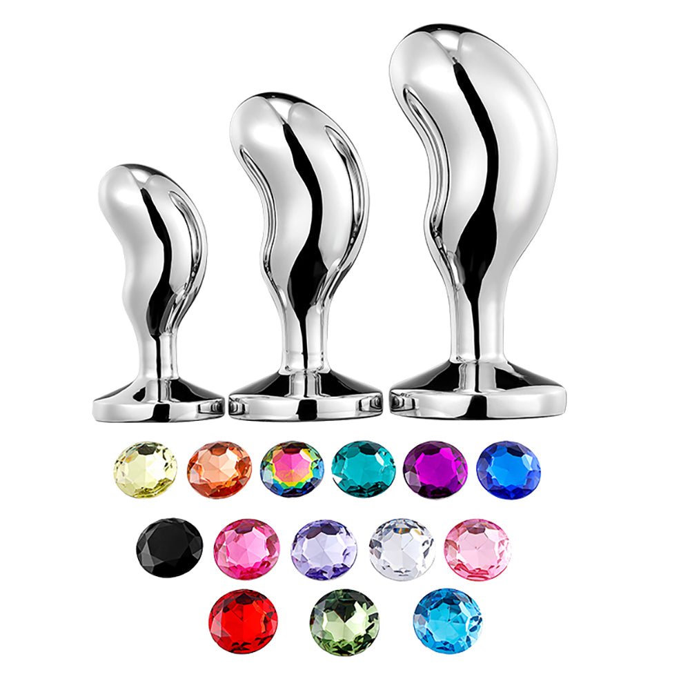 MW - X1656 Anal Sex Toys Metal Diamond Prostate Butt Plug - Lovetoys wholesales shop