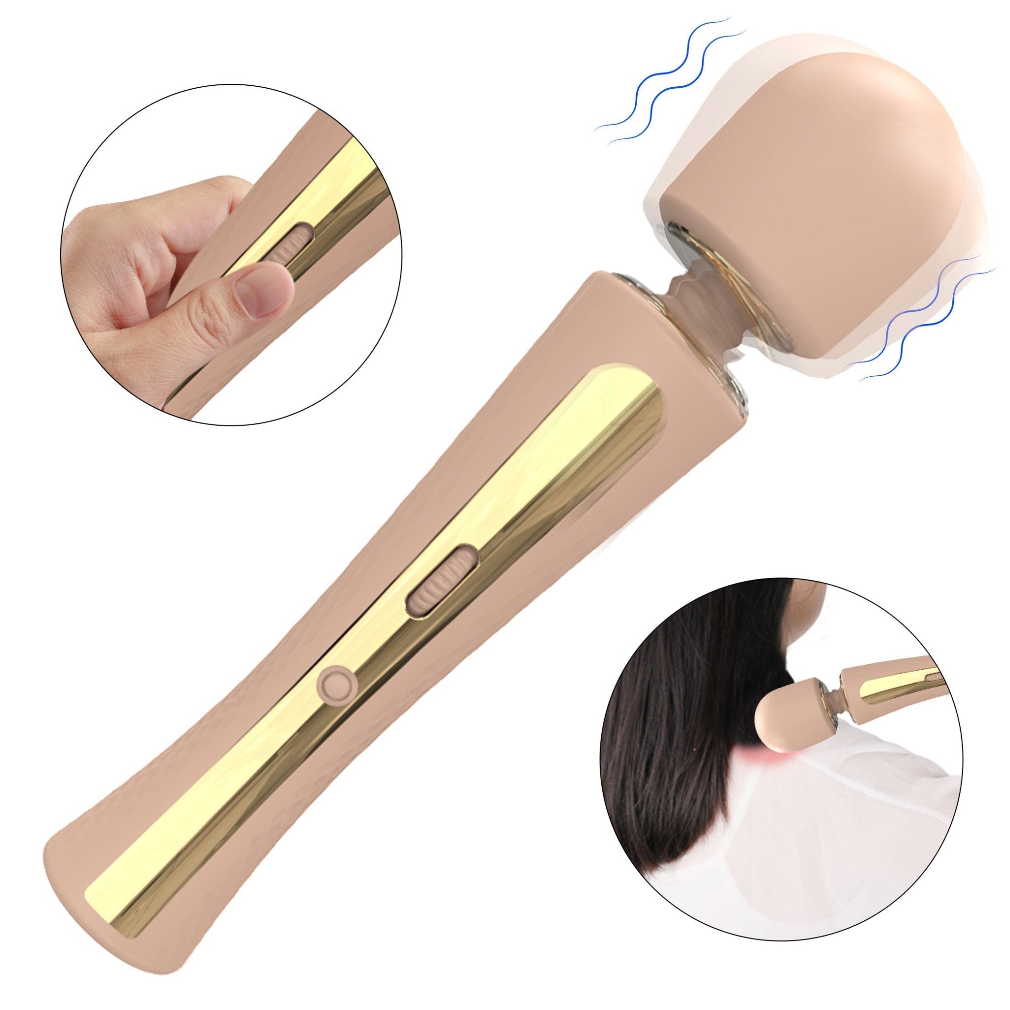 Neck Massager Multiple Speed Electric Wand Massage Vibrator Wand - Lovetoys wholesales shop