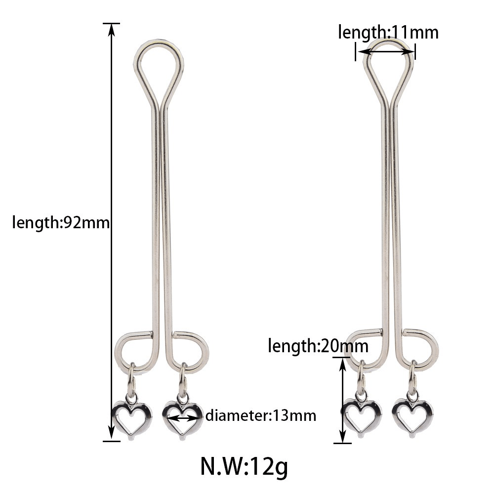 Nipple Tit Clamps with Heart - Lovetoys wholesales shop