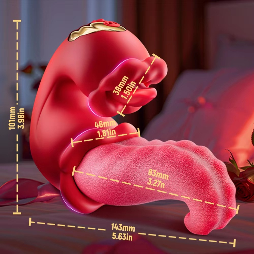 Tongue Licking Thrusting Clitoral Vibrator