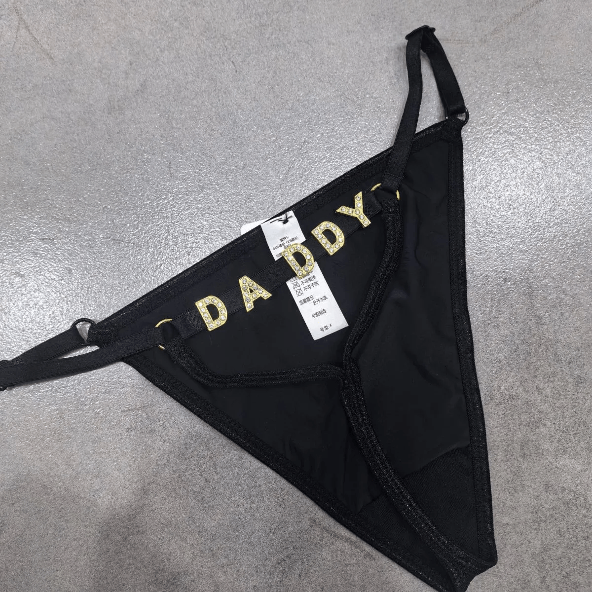 One Size Women Sexy Rhinestone Letter Thong - Lovetoys wholesales shop