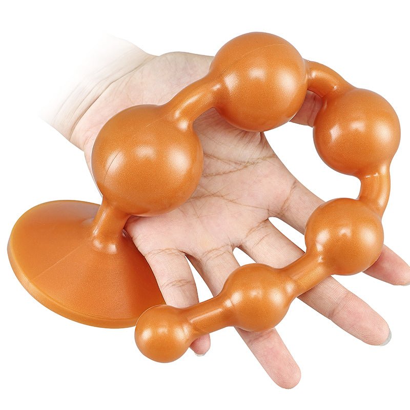 Overlength Liquid Silicone Round Beads Anal Plug - Lovetoys wholesales shop