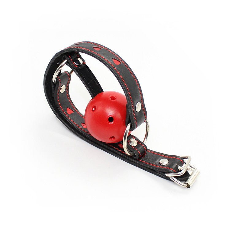 Pin Buckle Breathable O Ring Heart Strap Ball Gag - Lovetoys wholesales shop