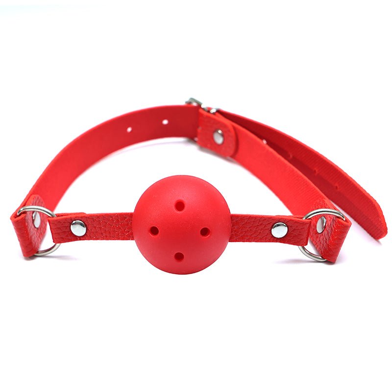 Pin Buckle Breathable O Ring White Strap Ball Gag - Lovetoys wholesales shop