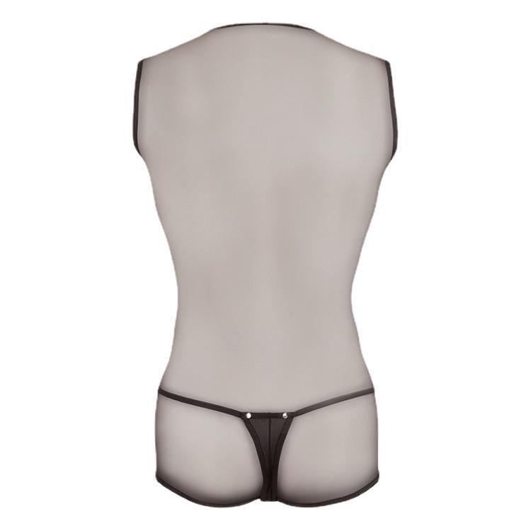 Powerful Mesh Penis Open Sexy Men Vest With Hipster - Lovetoys wholesales shop