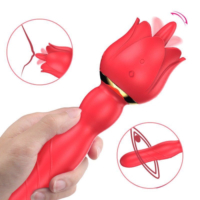 Powerful Quite Female Licking and Thrusting Vibrator - Lovetoys wholesales shop
