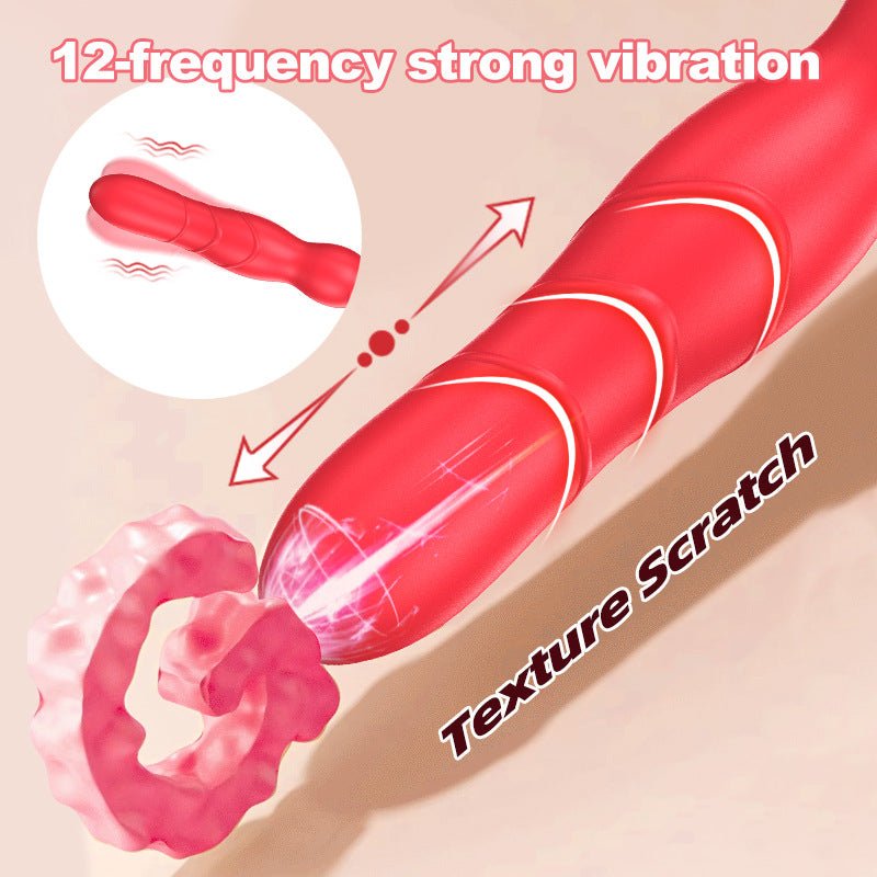Powerful Quite Female Licking and Thrusting Vibrator - Lovetoys wholesales shop