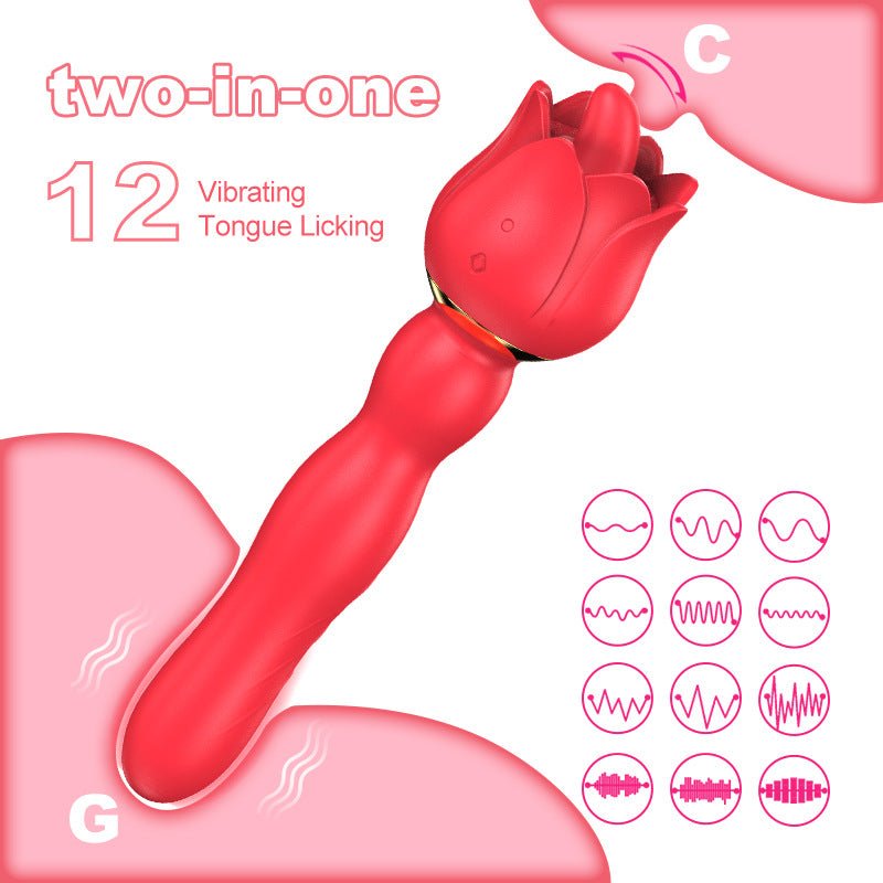 Powerful Quite Female Licking and Thrusting Vibrator - Lovetoys wholesales shop