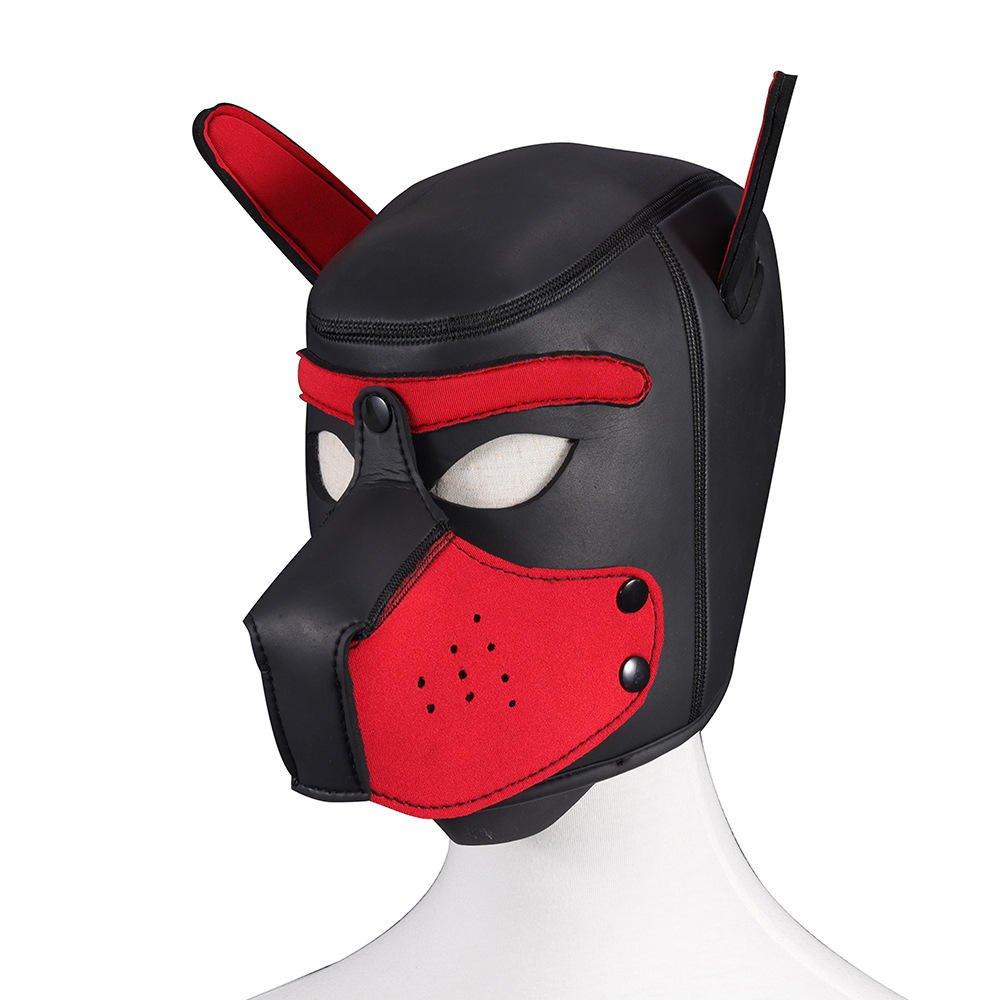 Props Dog Head Neoprene Sponge Headgear Fetish Puppy Play Pup Hoods - Lovetoys wholesales shop