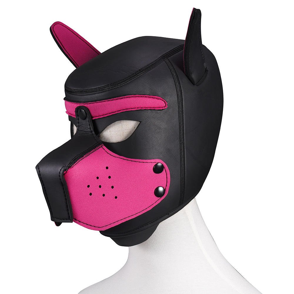 Props Dog Head Neoprene Sponge Headgear Fetish Puppy Play Pup Hoods - Lovetoys wholesales shop