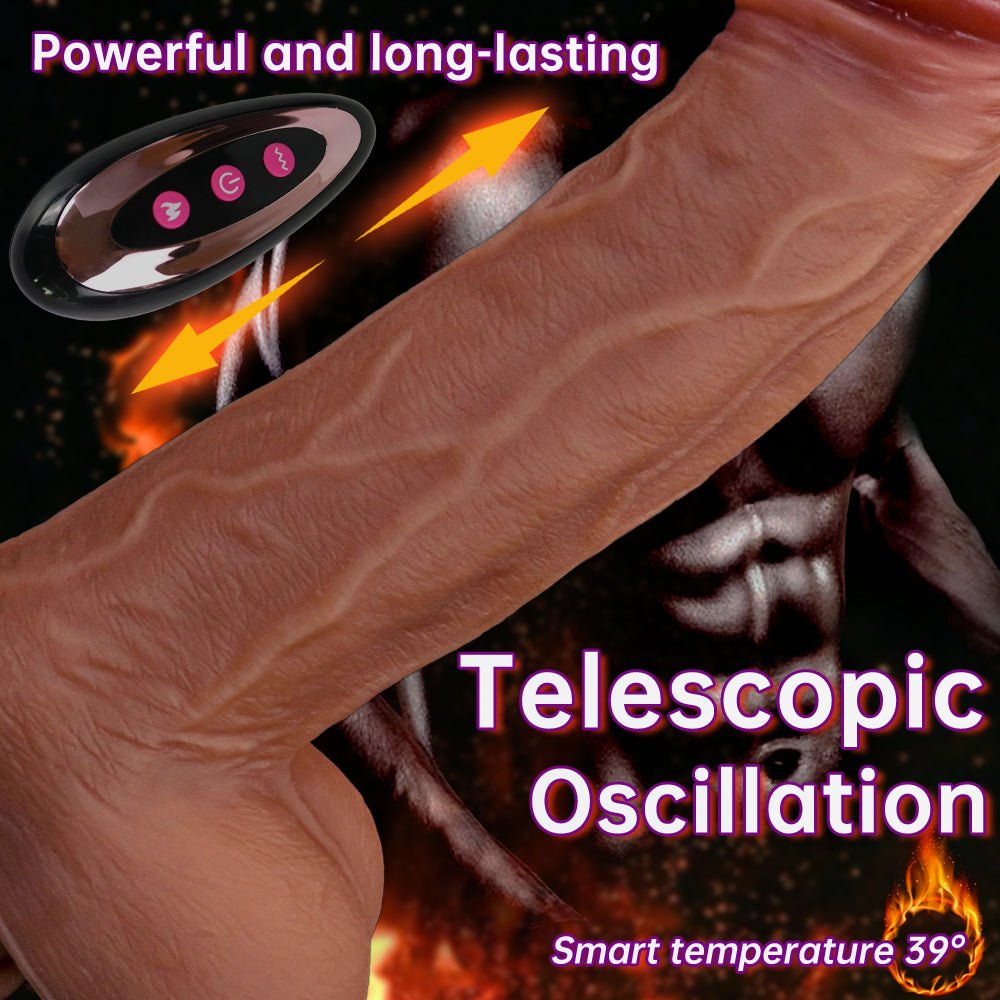 Realistic Swinging & Warming Silicone Vibrating Dildo - Lovetoys wholesales shop