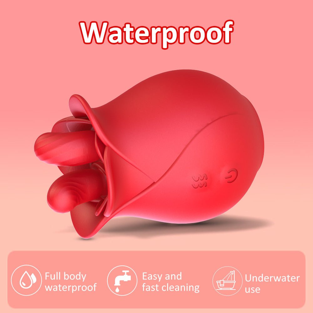 Rose Licking Adult Toys 2 Tongue Vibrators Female Sex Toy - Lovetoys wholesales shop