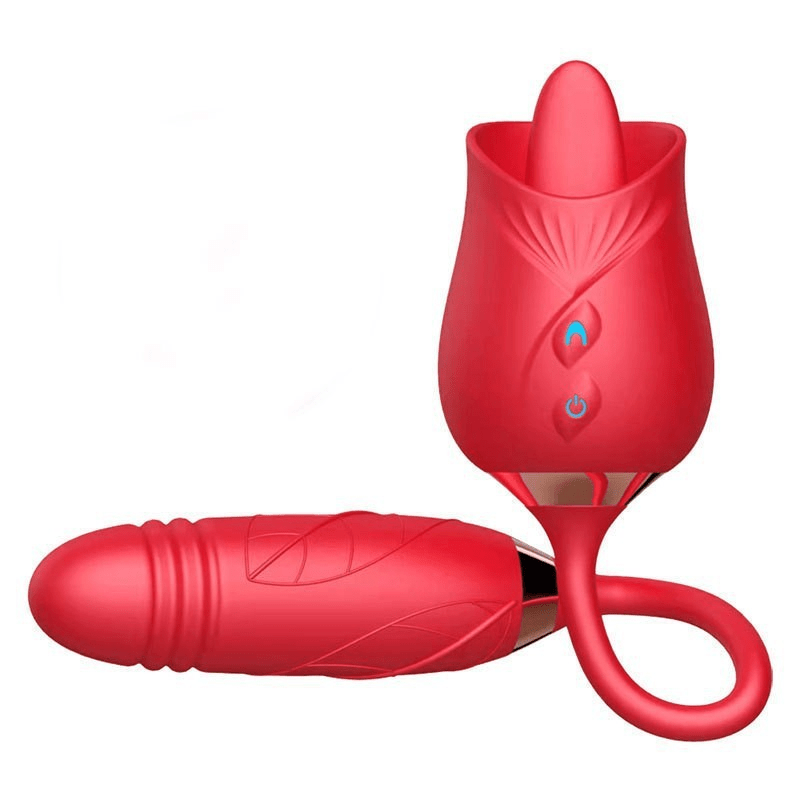 Rose Sucker With Thrusting Dildo - Lovetoys wholesales shop