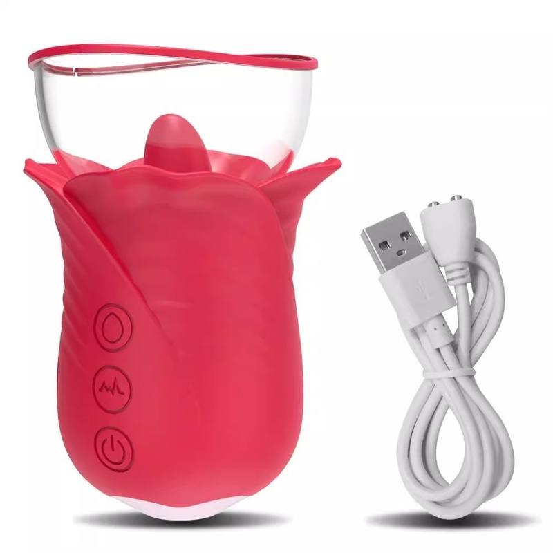 Rose Sucking Tongue Licking Jumping Eggs Masturbator Sex Toys - Lovetoys wholesales shop