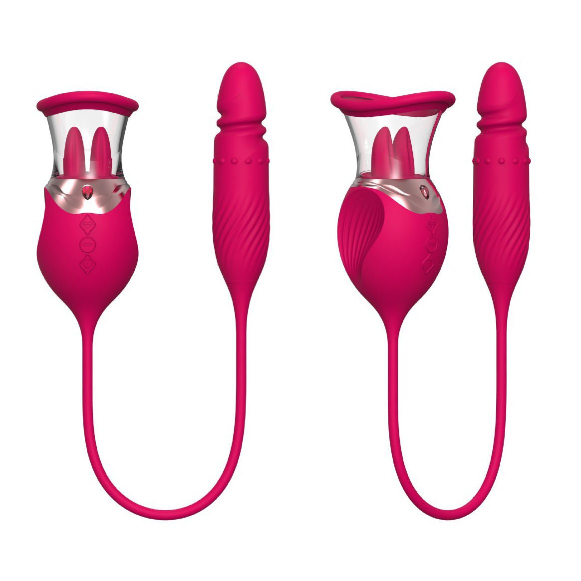 Rose Vibrator Female Adult Erotic Toys Masturbation Sucking Tongue Licking Vibrator - Lovetoys wholesales shop