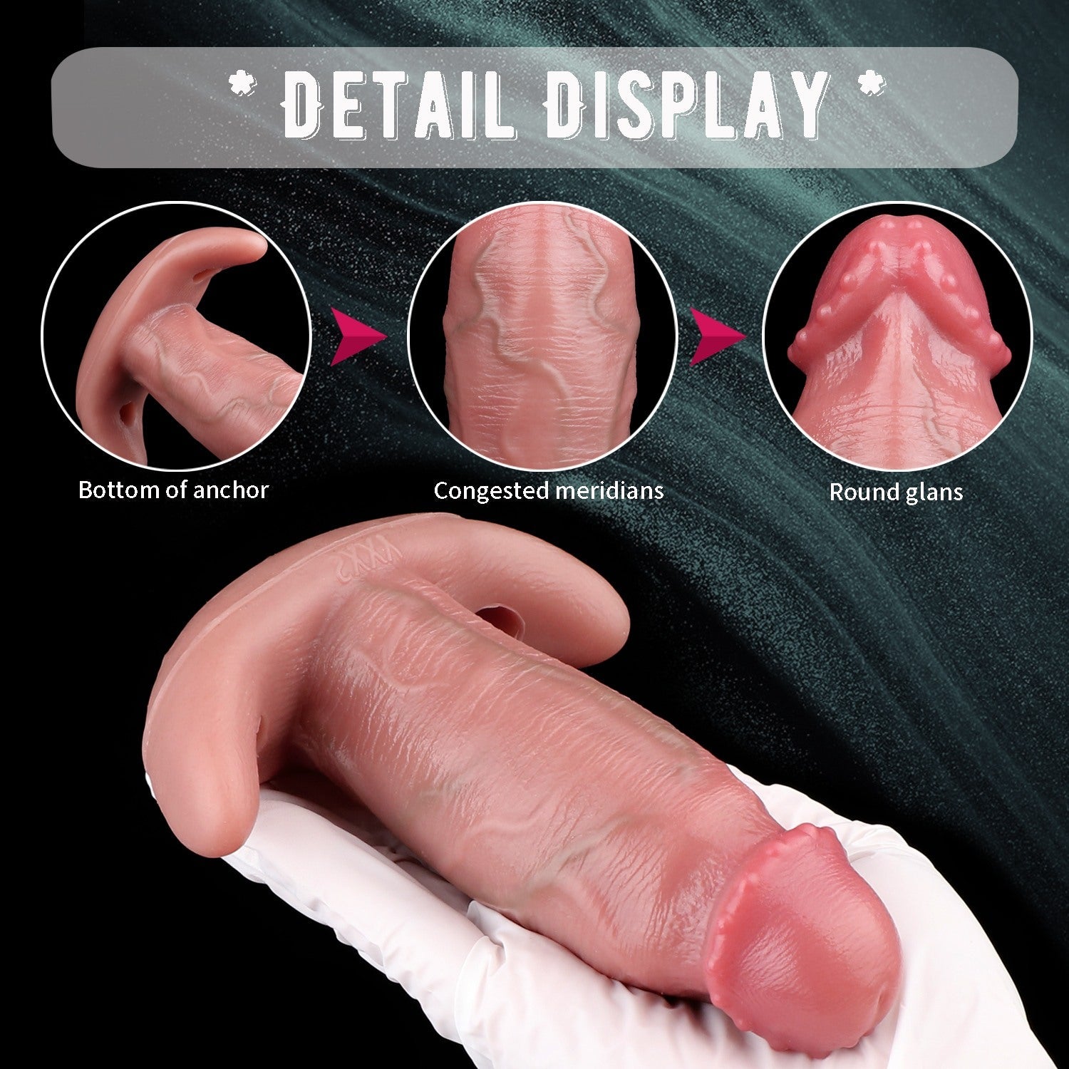 S8601 - K Realistic Dildo Multi frequency vibration anal plug - Lovetoys wholesales shop