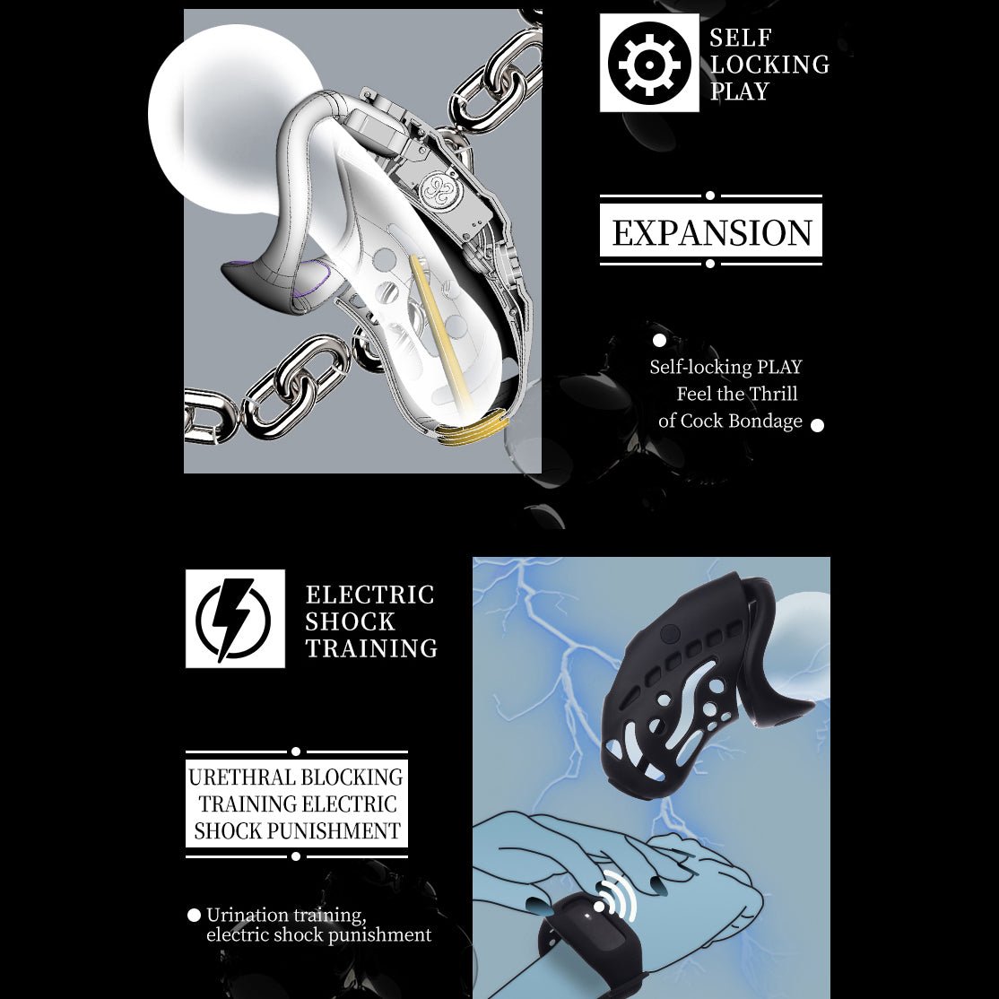 Sevanda Electric Shock CB Lock - Lovetoys wholesales shop