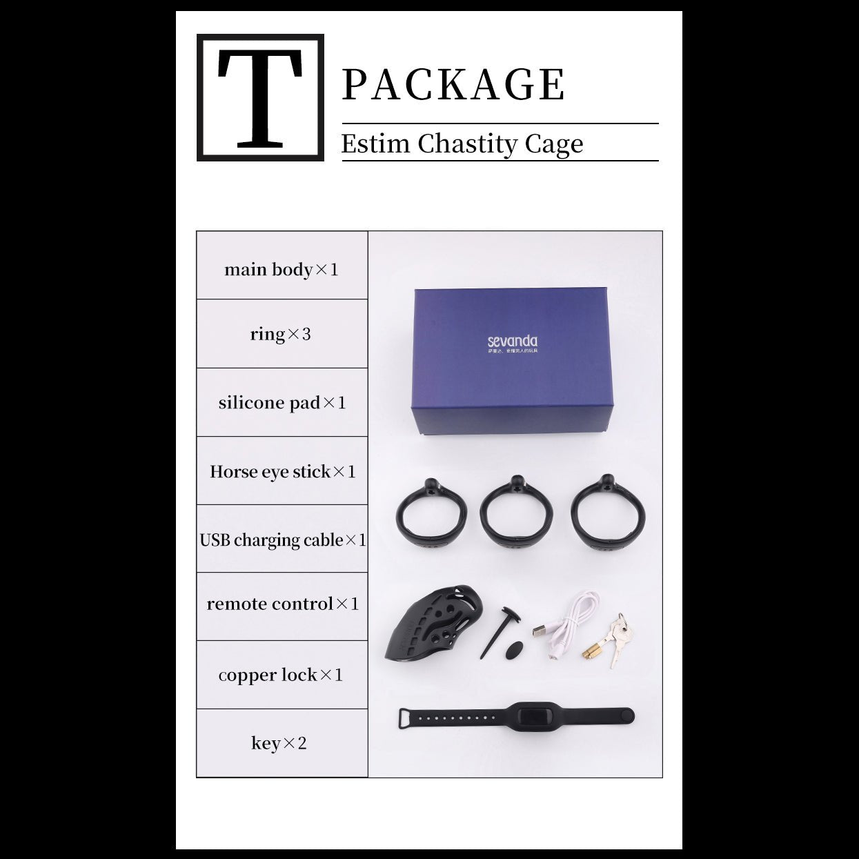 Sevanda Electric Shock CB Lock - Lovetoys wholesales shop